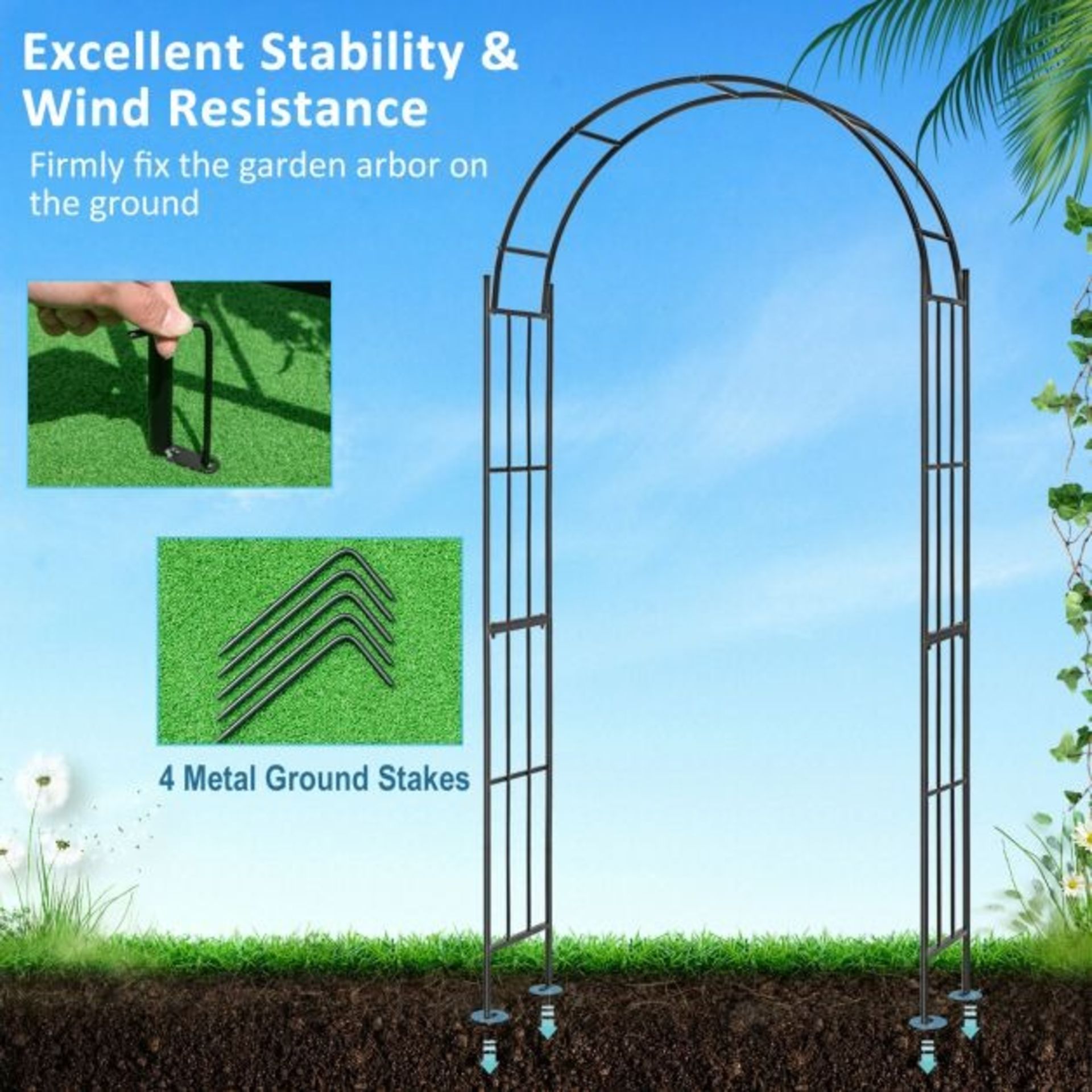 Garden Arch Arbour Trellis for Climbing Plants, Party Ceremony Décor - ER53