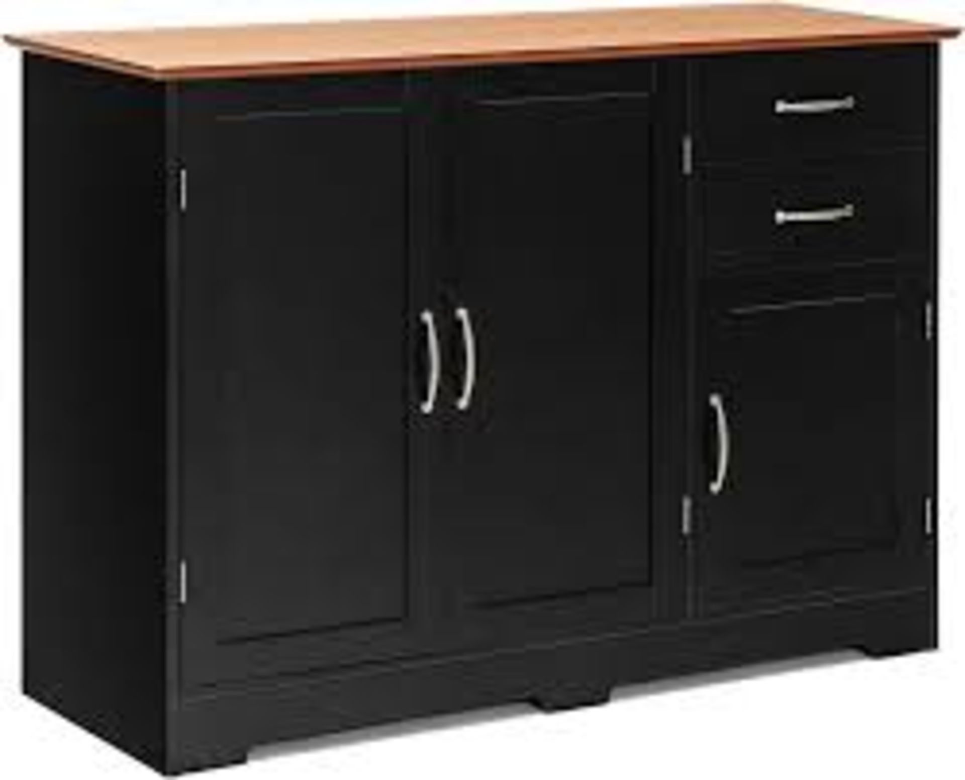 Buffet Storage Cabinet with 2-Door & 2 Drawer, Black - ER54