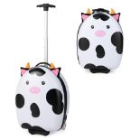 18 in. Kids Rolling Luggage Hard Shell Carry On Travel Suitcase with Flashing Wheels - ER54