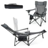 Camping Chaise Lounge Chair Folding Adjustable Backrest - ER53