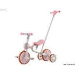 4 in 1 Kids Tricycles with Push Handle & Training Wheels Baby Balance Bike Pink - ER53