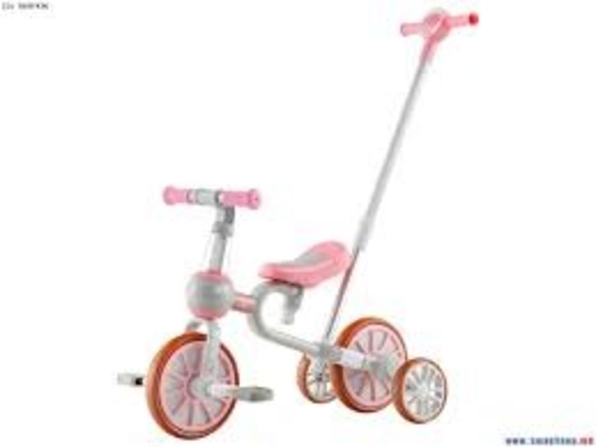 4 in 1 Kids Tricycles with Push Handle & Training Wheels Baby Balance Bike Pink - ER53