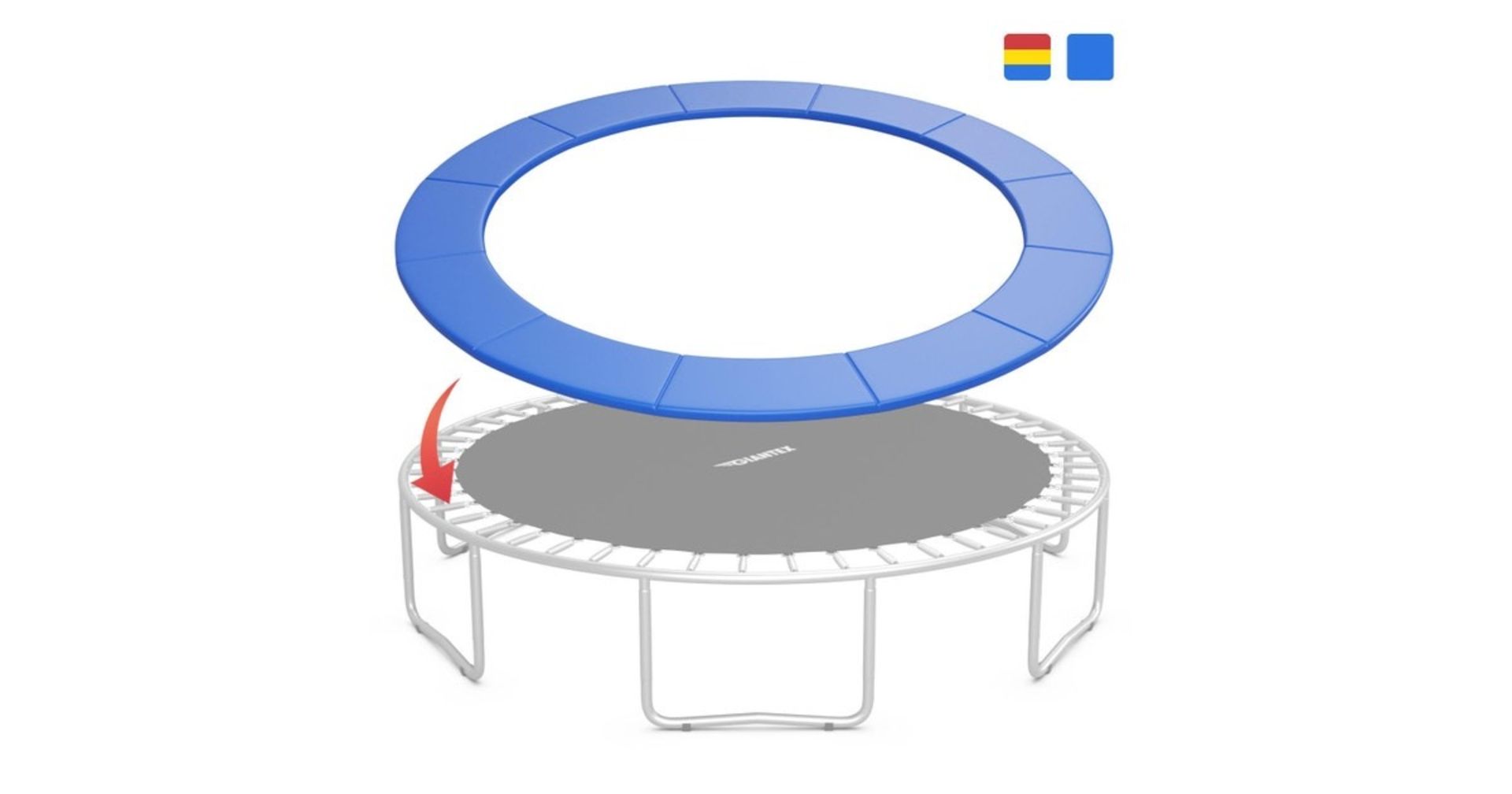 14FT/4.2M Trampoline Replacement Safety Pad Universal Trampoline Cover - ER54