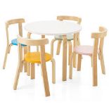5-Piece Kids Play Table and Chair Set for Playing Drawing Reading-Colourful - ER54