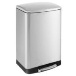 13.2 Gal Stainless Steel Trash Can with Lock Device - ER54