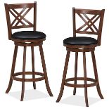 Set of 2 Bar Stools Counter Height Chair Pub - ER54