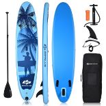 132-in x 30-in Blue Inflatable PVC Flatwater/Surf Paddle Board - ER54