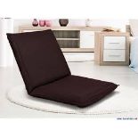 Adjustable 6-Position Floor Chair Padded Folding Lazy Sofa Chair Coffee - ER54