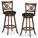Bar Stools Counter Height Chair Pub 360 Swiveling Upholstered Seat 29" - ER53