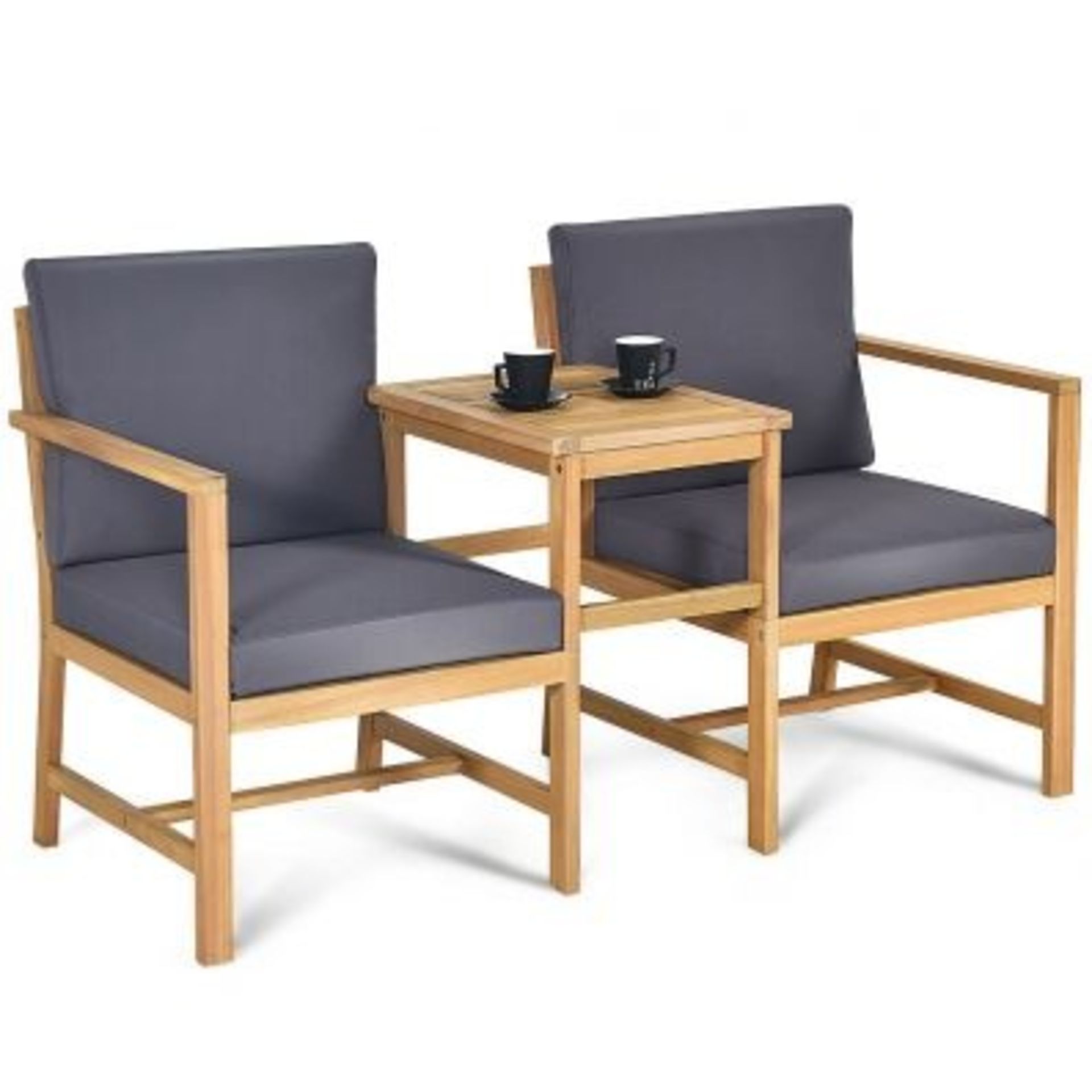 3 Piece Wooden Table and Chair Set - ER54