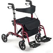 Lightweight Rollator, Foldable Mobility Walker with 4 Wheels - ER53