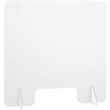 Protective Sneeze Guard, Clear Acrylic Shield with 2 Removable Stands - ER54
