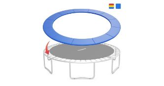 12FT/3.6M Trampoline Replacement Safety Pads Universal Trampoline Cover Blue - ER53