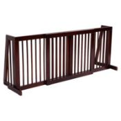 Adjustable Wooden Dog Fence 140-203cm Adjustable Freestanding - ER54