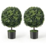 Artificial Ball Tree Set of 2 for Office and Porch - ER54
