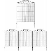 4 Panels Steel Decorative Garden Fence Folding Wire Patio Fences - ER54