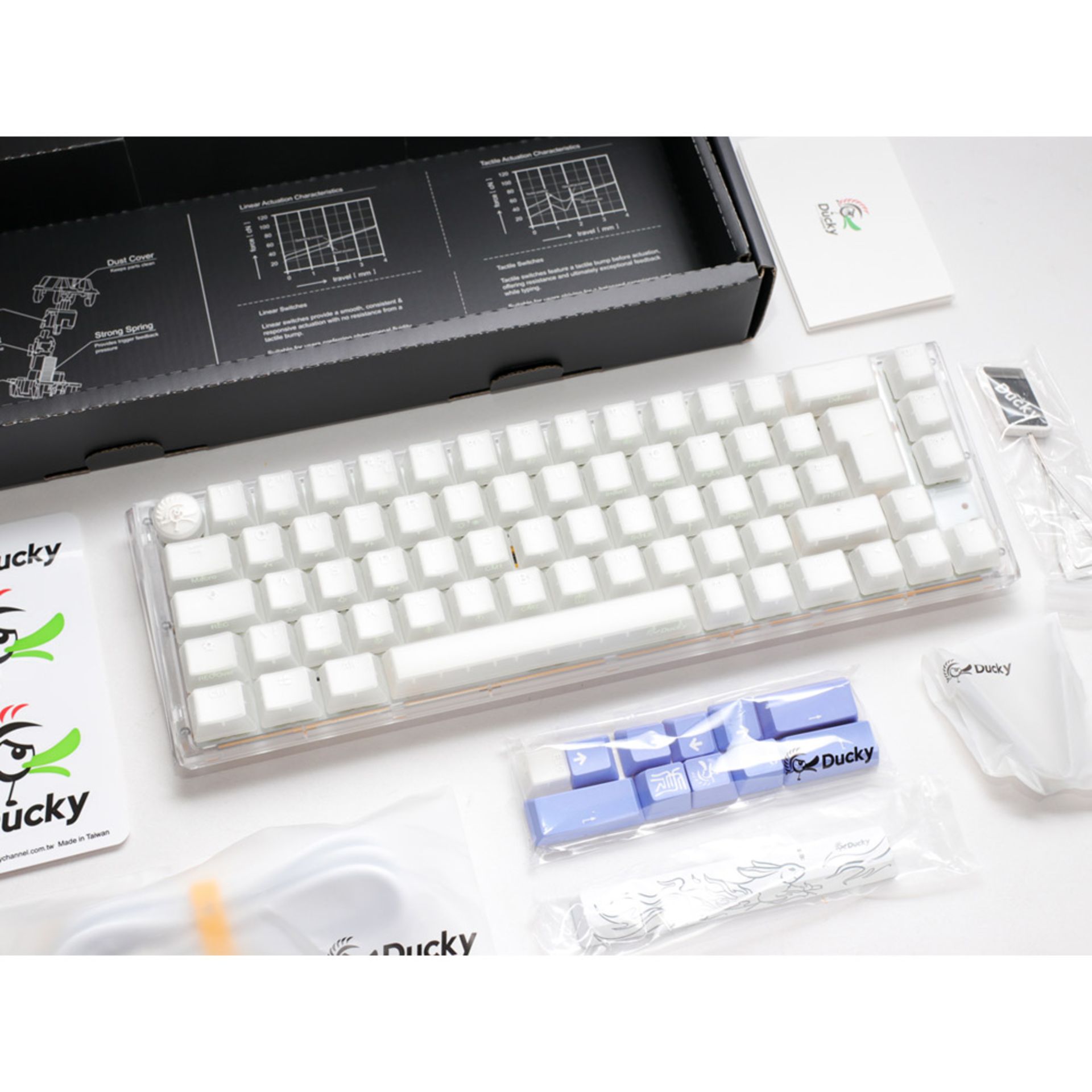 BRAND NEW FACTORY SEALED DUCKY ONE 3 Aura White SF 65% Keyboard DKON2167ST-BUKPDAWWWWC1. RRP £142. - Image 5 of 8