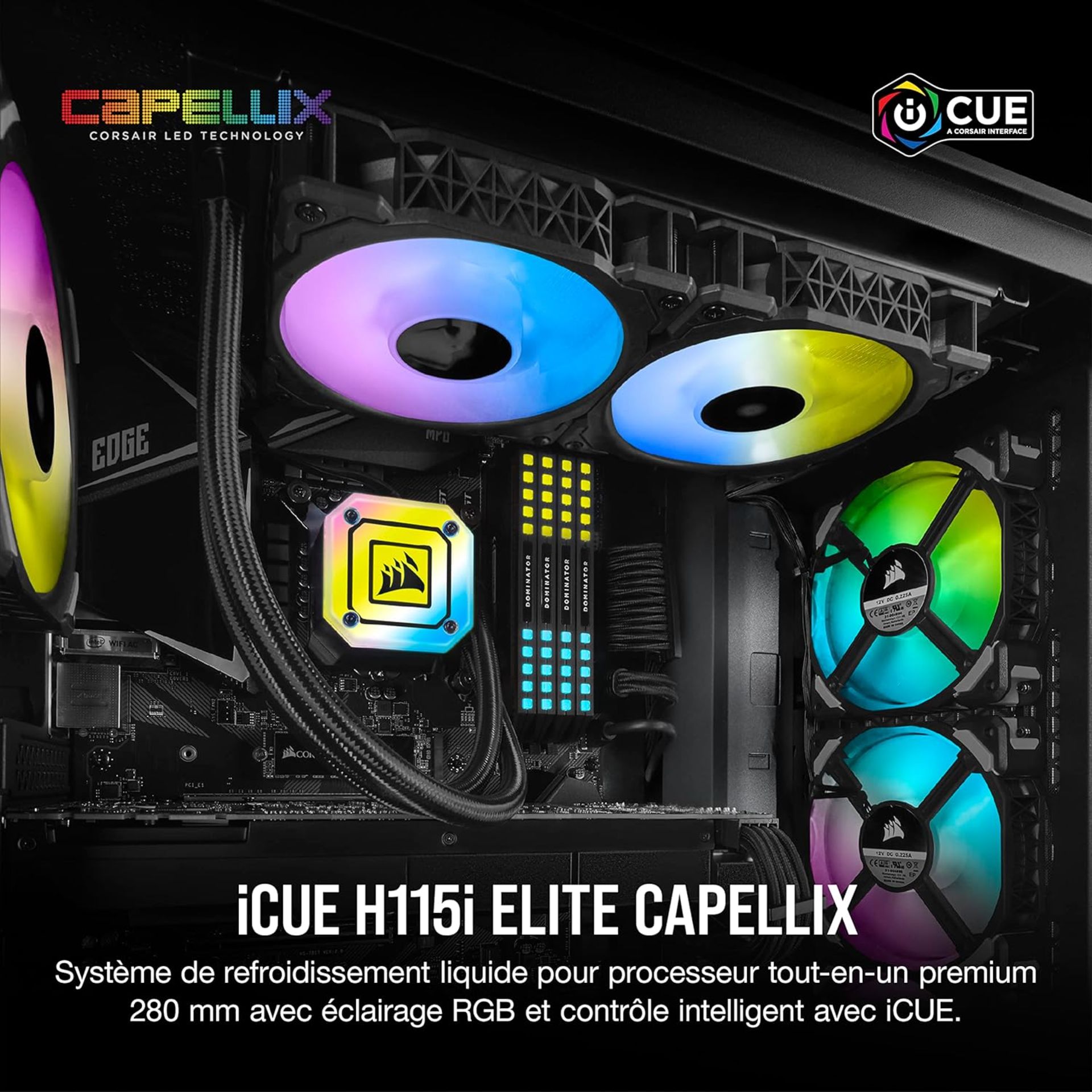 BRAND NEW FACTORY SEALED CORSAIR iCue H115i Elite Capellix XT 280mm Liquid CPU Cooler. RRP £184. - Image 2 of 14