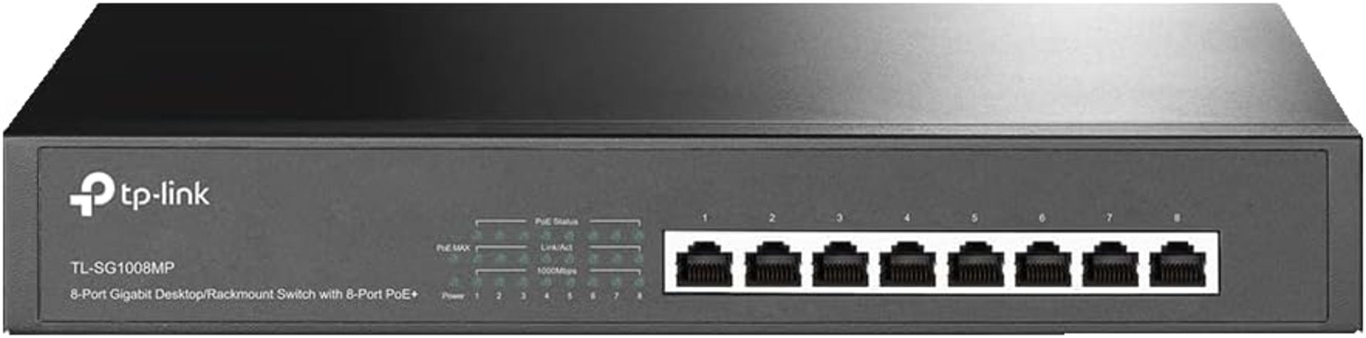 BRAND NEW FACTORY SEALED TP-LINK 8-Port Gigabit Desktop/Rackmount Switch with 8-Port PoE+. RRP £99.