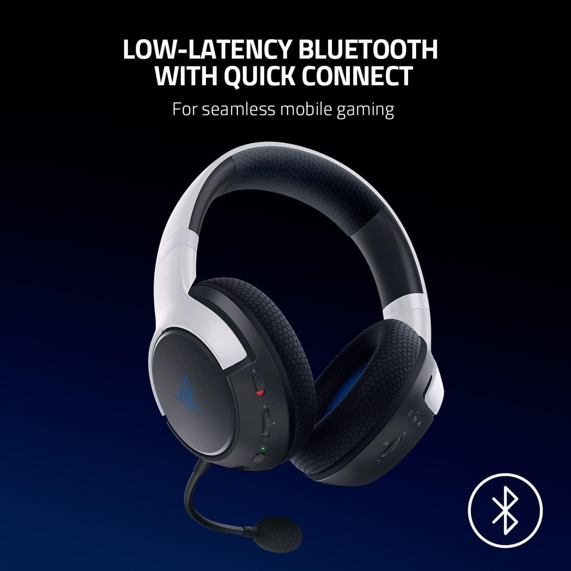 2x NEW & BOXED RAZER Kaira Dual Wireless Headset. RRP £72.56 EACH. Razer TriForce Titanium 50mm - Image 5 of 7