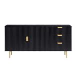 Richmond Ridged Large Sideboard, Matte Black *contains box 1/2 only* - ER25