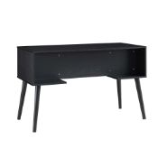 Frances Woven Rattan 2-Door Desk, Black - ER29