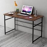 Sleek Design Computer Desk Home Office Table in Black/Matte Black - ER20