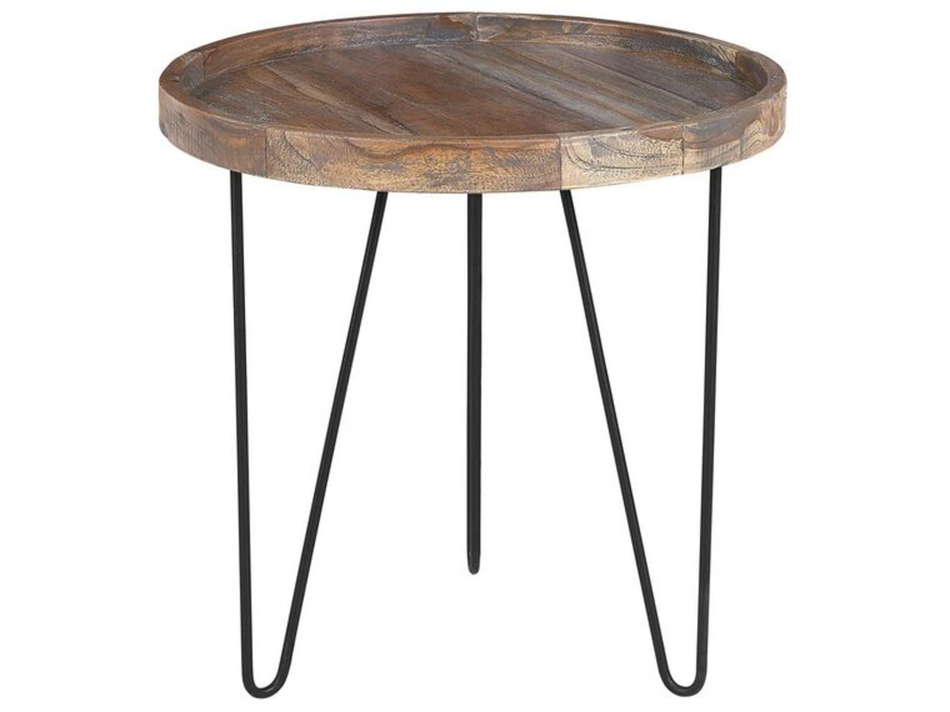 Bondiss Side Table Dark Wood. - ER. Give your surroundings a rustic touch with this side table.