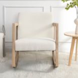 Fyne Ecru Boucle Rocking Armchair - ER30