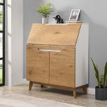 Ernest Writing Bureau in White & Oak Colour - ER29