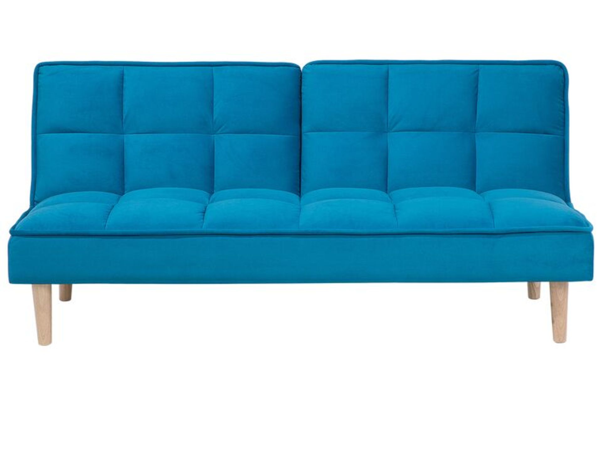 Siljan Fabric Sofa Bed Blue. - ER. Simple, clean style combined with functionality, this 3-seater