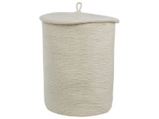 Silopi Cotton Basket with Lid Off-White. - ER. This basket is going to look perfect in your boho-