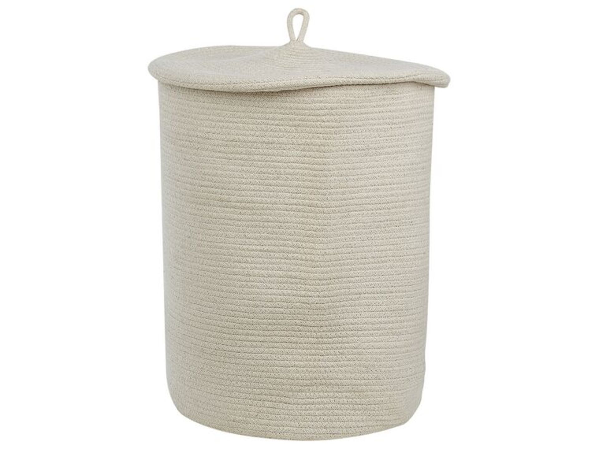 Silopi Cotton Basket with Lid Off-White. - ER. This basket is going to look perfect in your boho-