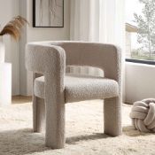 Greenwich Light Taupe Boucle Dining Chair - ER30