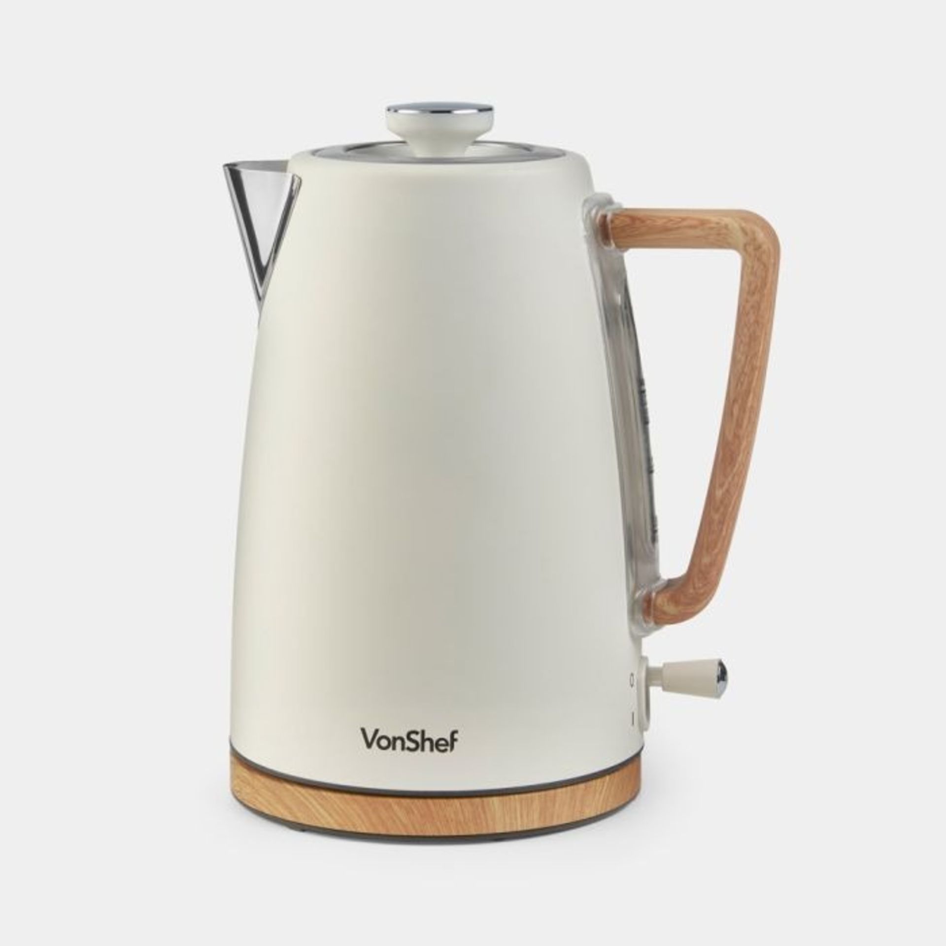 Fika Cream & Wood Kettle - ER36