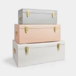 Set of 3 Metal Storage Trunks - ER36