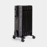 7 Fin 1500W Oil Filled Radiator - Black - ER36