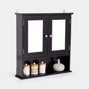 Shrewsbury Black Mirrored Bathroom Cabinet - ER32