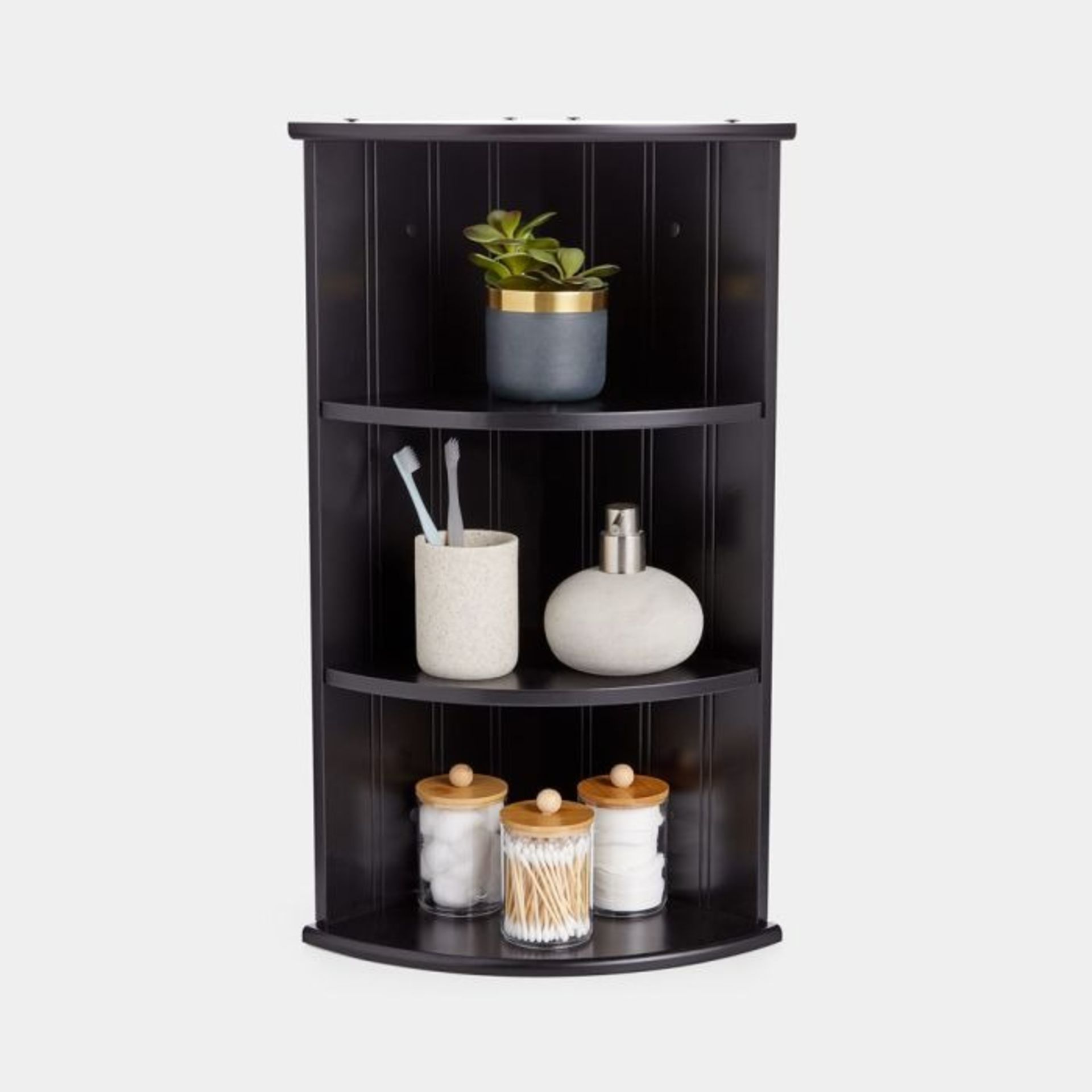 Shrewsbury Black Corner Shelf - ER32