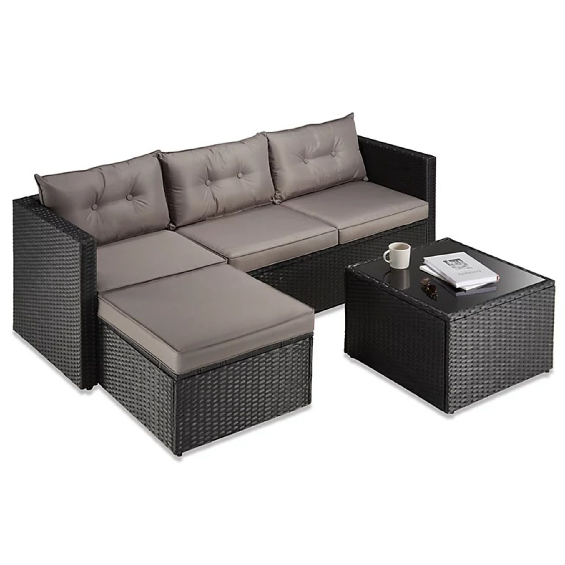 2x Charleston Modular Corner Rattan Sofa Pieces V- ER52 - Made of rattan weave which has the