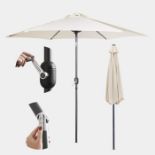 Ivory Cream 2.7m Steel Garden Parasol - ER37