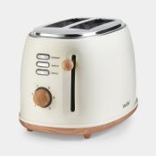 Fika Cream & Wood Toaster - ER36