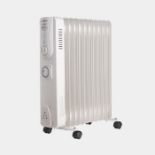 11 Fin 2500W Oil Filled Radiator - White - ER36