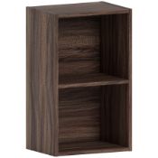 Vida Designs Oxford 2 Tier Cube Bookcase - Walnut - ER37