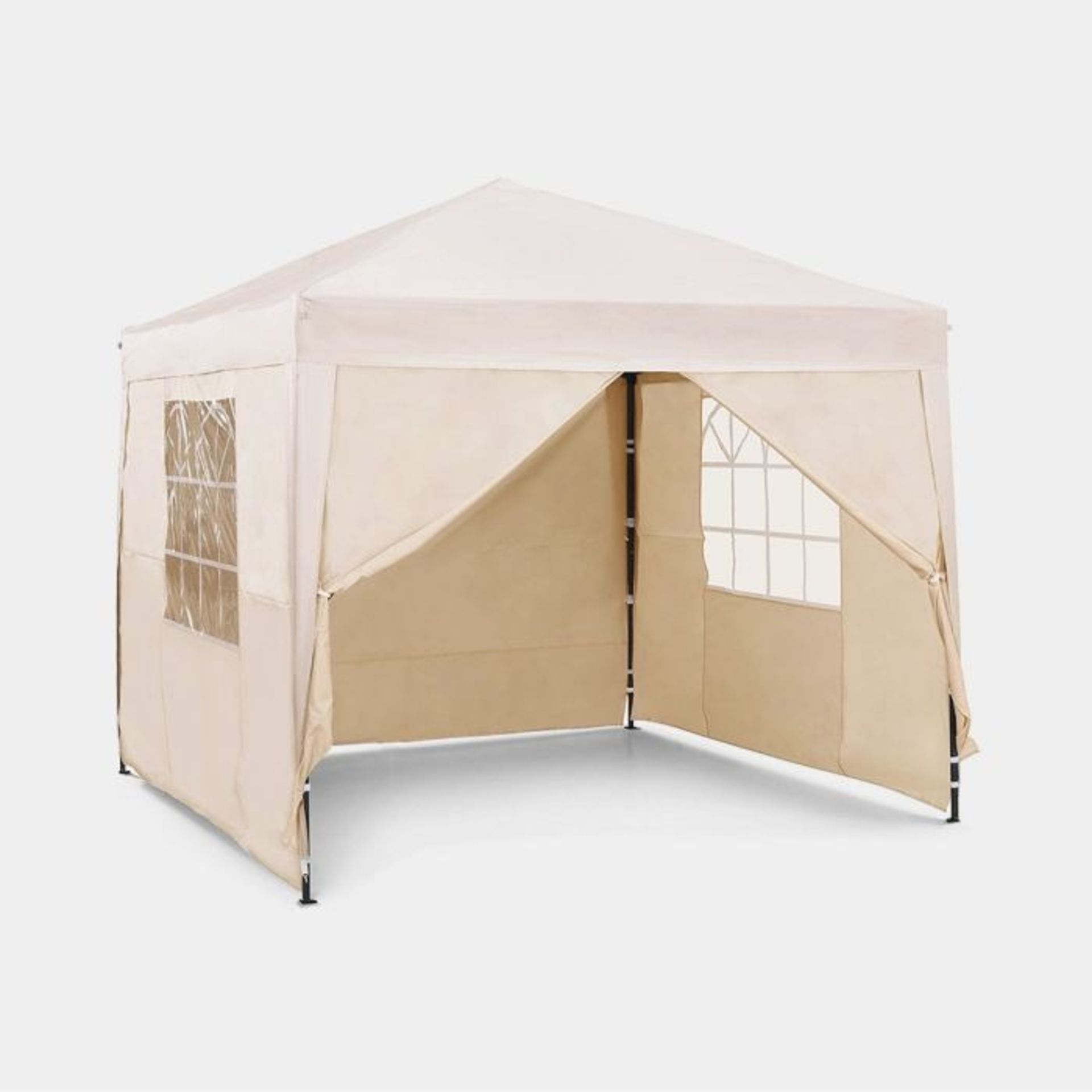 Ivory Pop-Up Gazebo Set 2.5 x 2.5m -ER32