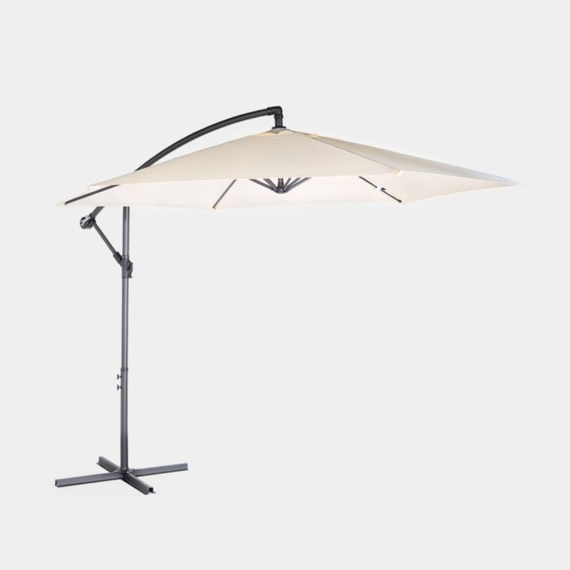 Ivory Cream 3m Banana Parasol - ER32