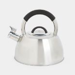 Silver Stainless Steel Whistling Stove Top Kettle - 2.5L - ER36