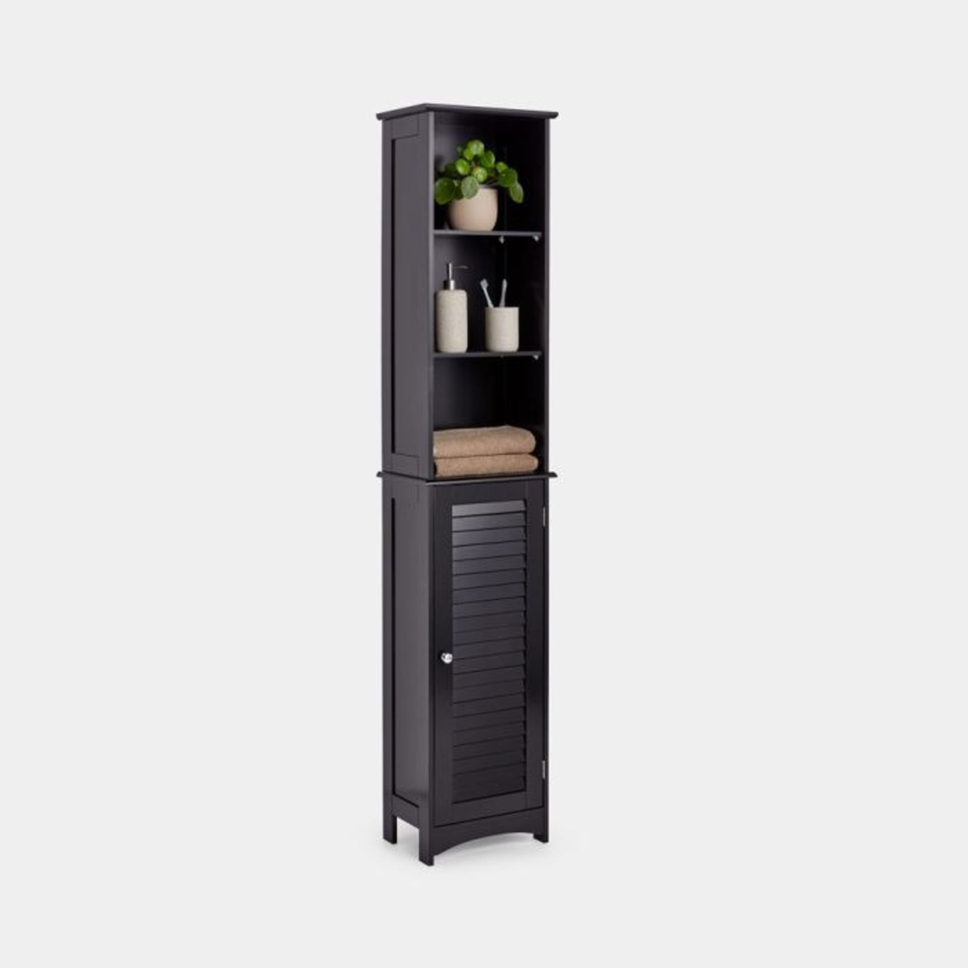 Shrewsbury Black Tallboy Bathroom Cabinet - ER32