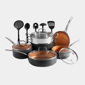 11pc Copper Cookware Set - Er36