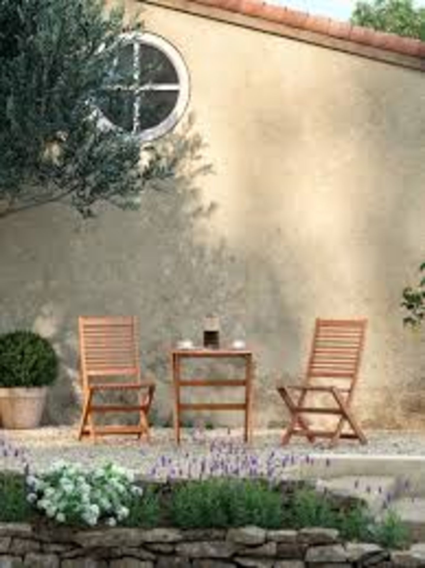 BRAND NEW John Lewis & Partners Venice 2-Seat Folding Garden Bistro Set, FSC-Certified (Eucalyptus - Image 4 of 4